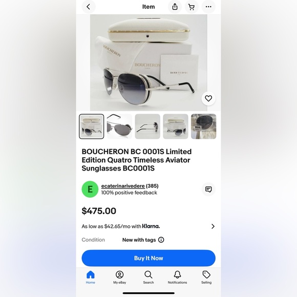 👑Boucheron BC0001S 001Aviator🏆 Limited Edition 🎲Timeless🥁‼️ - Picture 5 of 16
